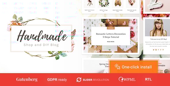 Handmade Shop - Handicraft Blog & Store Creative WordPress Theme Logo